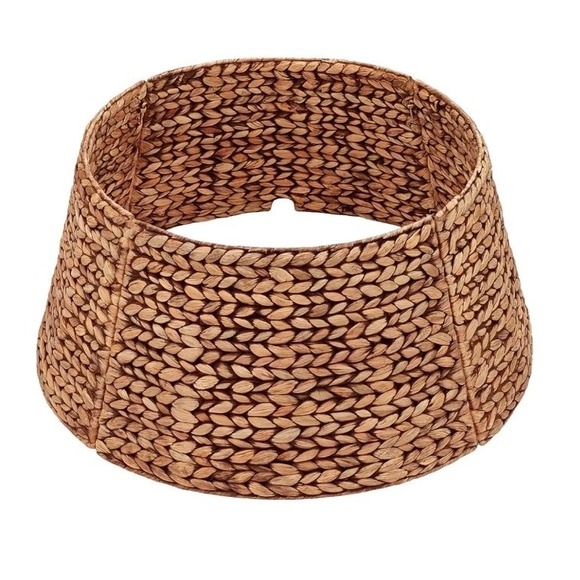 CENBOSS 24"  Rattan Christmas Tree Collar, Wicker Tree Skirt & Stand Base Cover - Picture 1 of 5